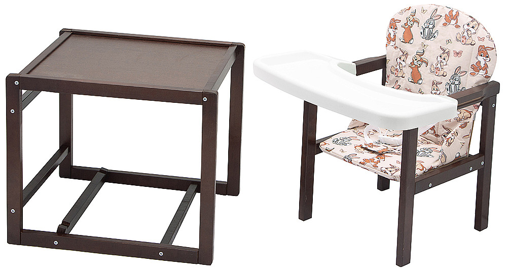 Стільчик-трансформер Babyroom Поні-220 тонований бежевий (зайчики)