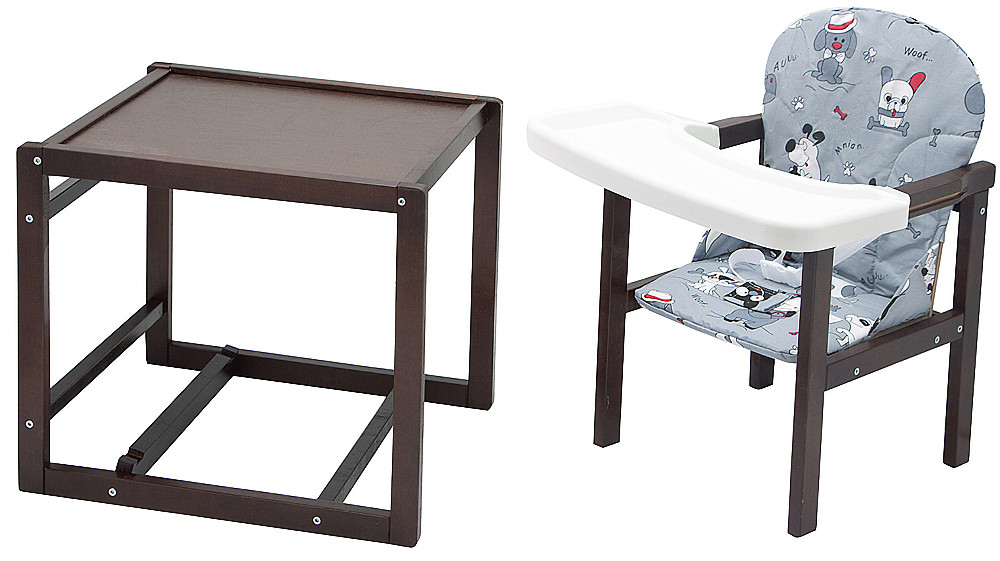 Стільчик-трансформер Babyroom Поні-220 тонований сірий (собачки)