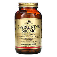 L-аргинин, L-Arginine, Solgar, 500 мг, 250 капсул