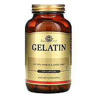 Гидролизат желатина, Natural Gelatin, Solgar, 250 капсул