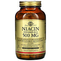 Никотиновая кислота Niacin Vitamin B3 Solgar 500 мг 250 капсул для здоровья нервной системы
