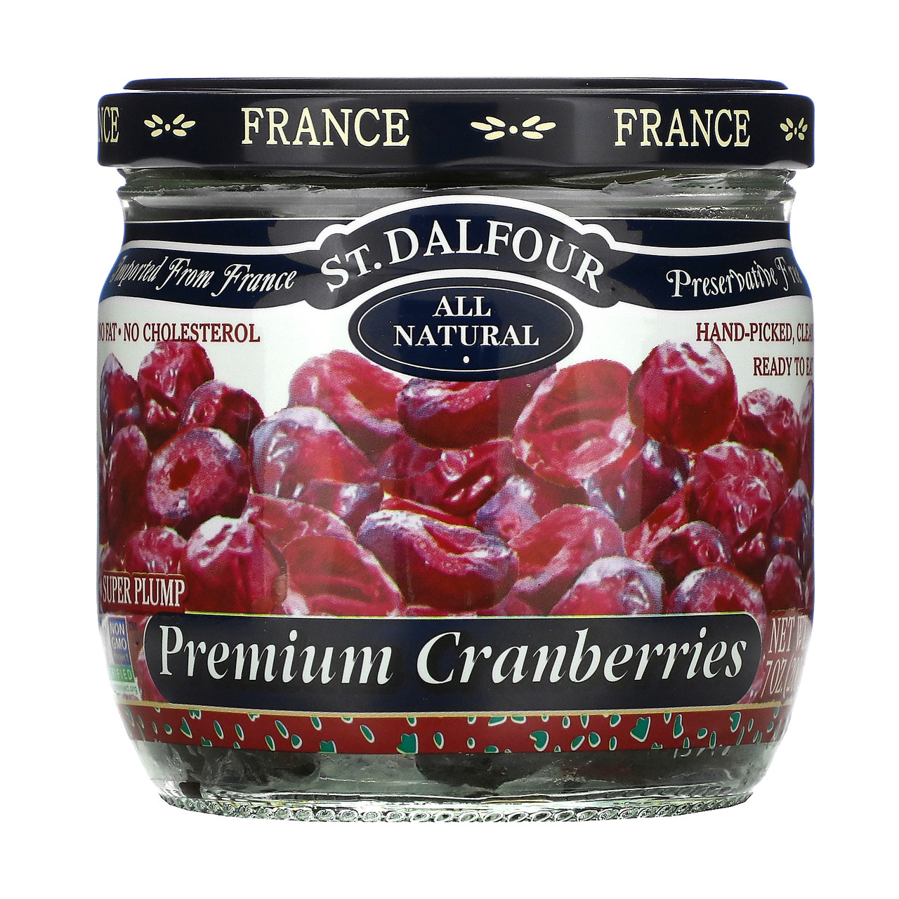 Журавлина, Super Plump Premium Cranberries, St. Dalfour, 200 г