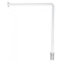 Поручень кутовий стіна-підлога метал білий