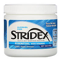 Stridex, Single-Step Acne Control, не містять спирту , 55 м'яких серветок, 4.21 в кожній