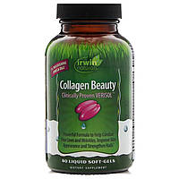 Irwin Naturals, Collagen Beauty, Clinically Proven Verisol, 80 Liquid Soft-Gels