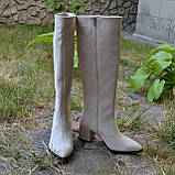 Шкіряні чоботи ADAMS на каблуці, фото 2