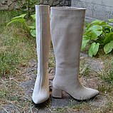 Шкіряні чоботи ADAMS на каблуці, фото 3