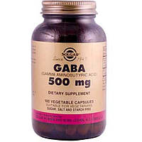 Solgar, GABA, 500 мг, 100 капсул на рослинній основі