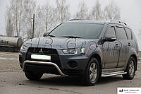 Пороги боковые труба с листом Mitsubishi Outlander (2006-2021) D42