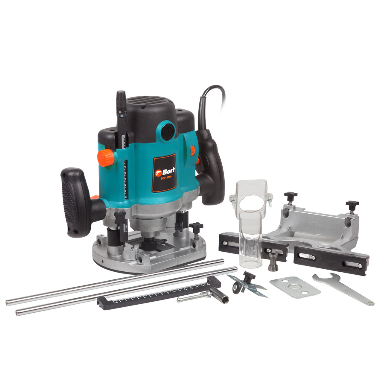 Заглибний фрезер для дерева Bort BOF-2100 зі змінним цанговим патроном 8/12 мм