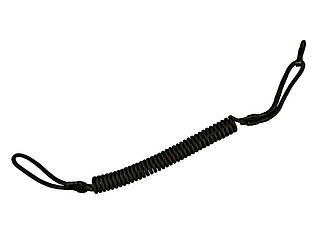 Шнур тренчик страхувальний кручений коротка Петля-карабін (паракорд, чорний), 986 SV