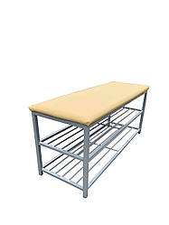 Банкетка з полицею під взуття. Лавка в передпокій з полицями для взуття. Меблі для дому, офісу