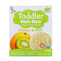 Hot Kid, Toddler Mum-Mum, Organic Rice Biscuits, Mango & Kiwi, 12 Packs, 2.12 oz (60 g)