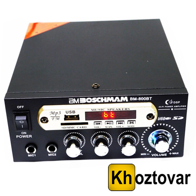 Підсилювач звуку Boschmam BM Audio BM-800BT 2х300W, фото 1
