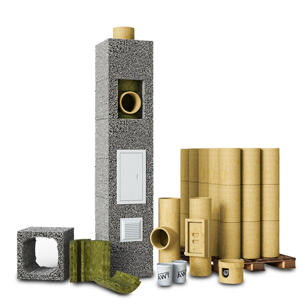 Монтаж керамічних димохідних систем