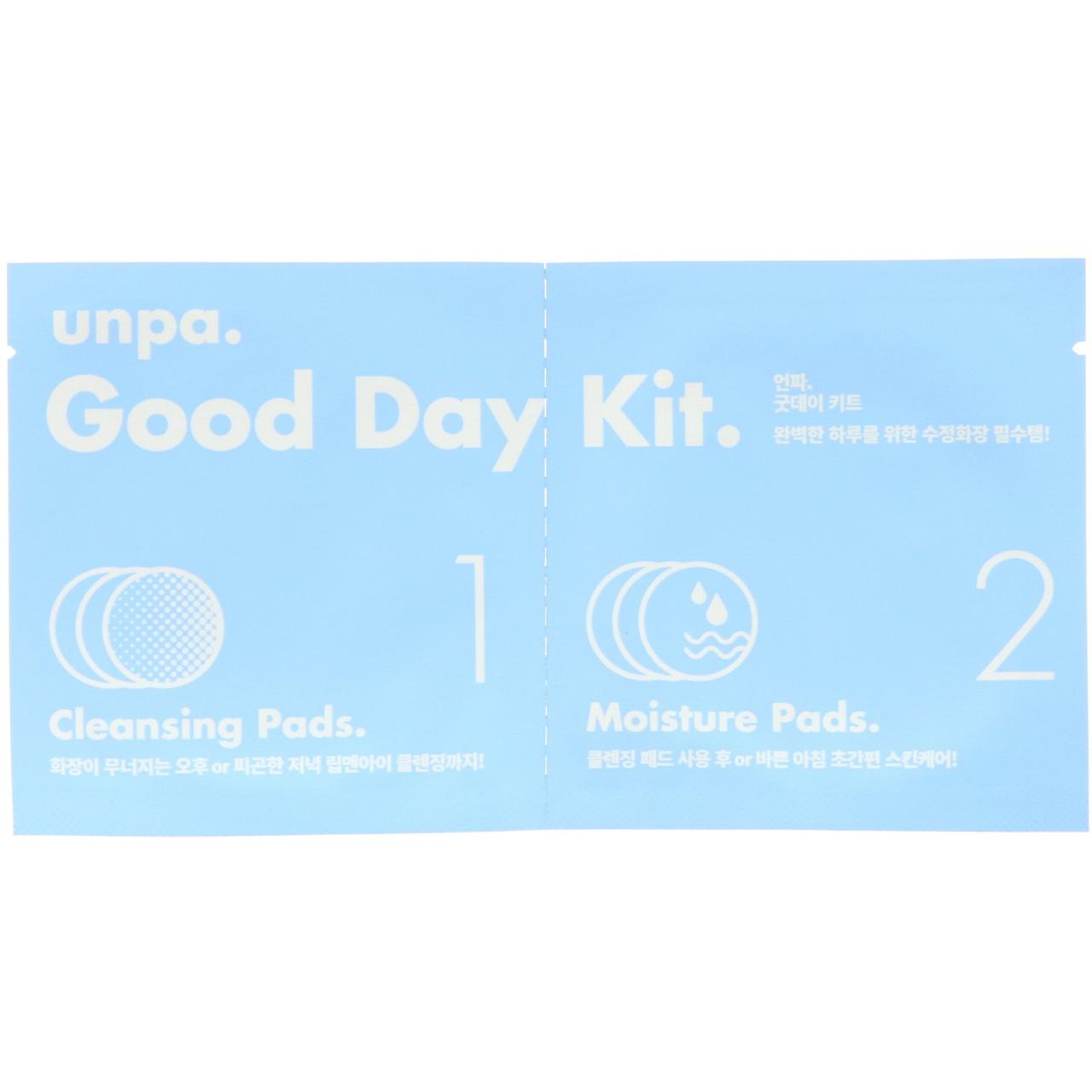 Unpa., Good Day Kit, Cleansing Pads & Moisture Pads, 6 Piece Kit, фото 1