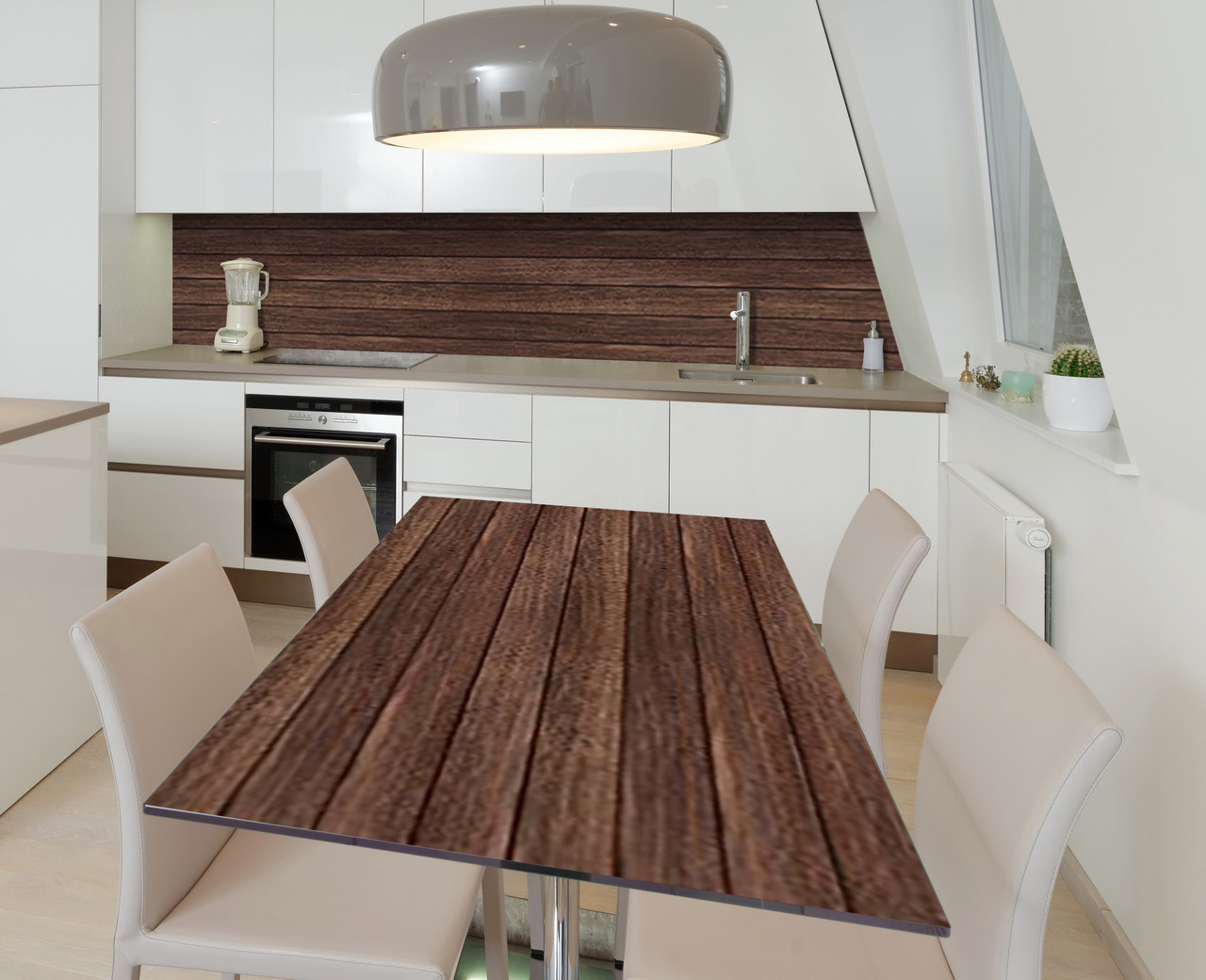 Вінілова наклейка на стіл Дерев'яний дошки дерево самоклейка плівка ПВХ 600х1200мм Текстура Коричневий