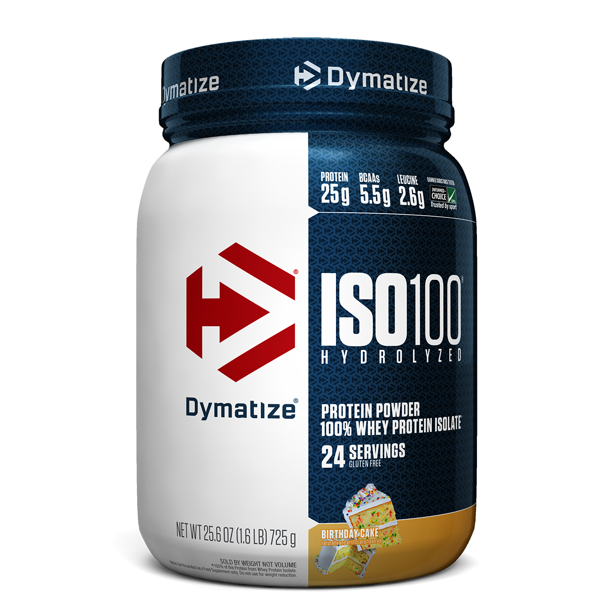Dymatize Nutrition, ISO100 гідролізований, 100% ізолят сироваткового білка, смак "торт іменинника", 25,6 унц.
