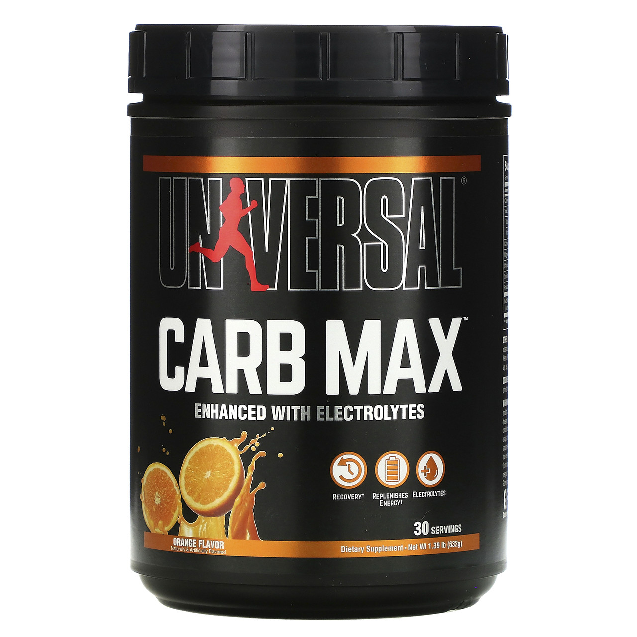 Universal Nutrition, Max Carb, Replenish Glycogen & Electrolytes, Orange, 1.39 lb (632 g)