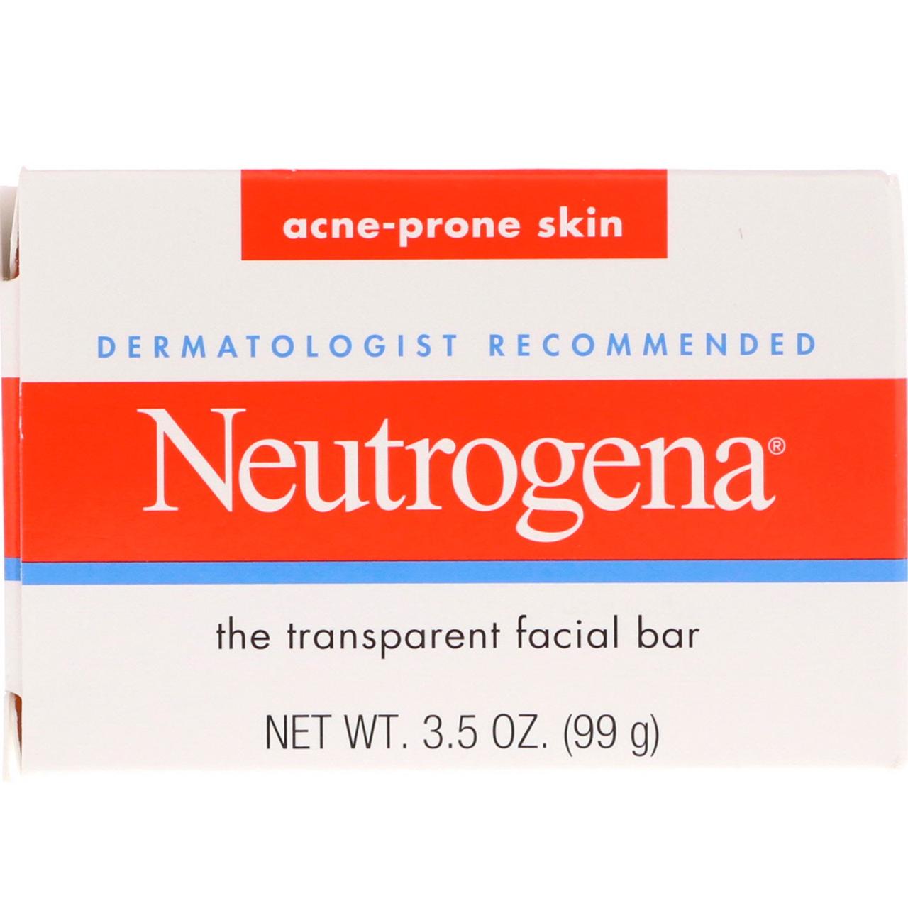 Neutrogena, The Transparent Facial Bar, Acne Prone Skin, 3.5 oz (99 g), фото 1