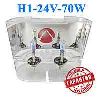 Штатные Лампы цоколь H1 24V Вольт 70W Ватт P43T. Лампы с эффектом ксенона Cool Blue Intense + 100%