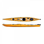Каяк туристичний одномісний для спорту та подорожей Seabird Expedition HV kayak, байдарка жовтий, фото 9