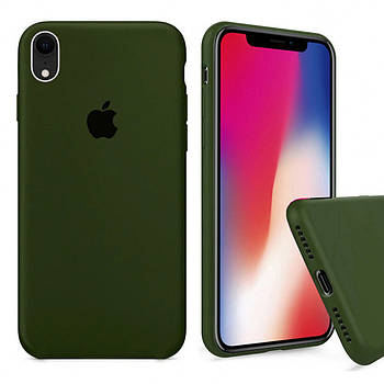 Чохол Silicone FULL case для IPhone Xr Khaki зелений