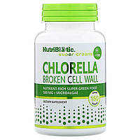 NutriBiotic, Chlorella Microalgae, 500 mg, 150 Vegan Tablets