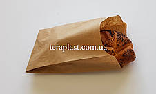 Паперовий пакет саше для їжі бурий 100х40х280 (уп-100шт), фото 3