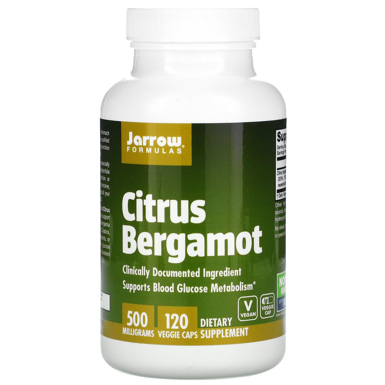 Jarrow Formulas, Citrus Bergamot, 500 mg, 120 Caps Veggie