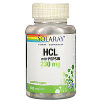 Solaray, HCL with Pepsin, 250 mg, 180 Capsules