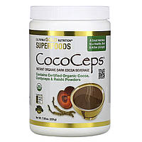 California Gold Nutrition, CocoCeps, растворимый органический темный какао напиток, 225 г