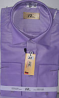Рубашка мужская Pellegrino vd-0028 светло-сиреневая приталенная однотонная с длинным рукавом