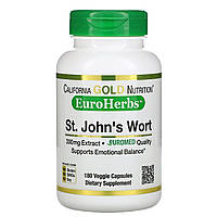 California Gold Nutrition, St. John's Wort Extract, EuroHerbs, European Quality, 300 mg, 180 Veggie Capsules