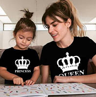 Футболки мама і дитина. Мама і дитина. Королева та принцеса /принц