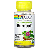 Solaray, Organically Grown Burdock, 485 mg, 100 VegCaps