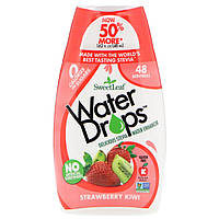 Wisdom Natural, SweetLeaf, Water Drops, Delicious Stevia Water Enhancer, Strawberry Kiwi, 1.62 fl oz (48 ml)