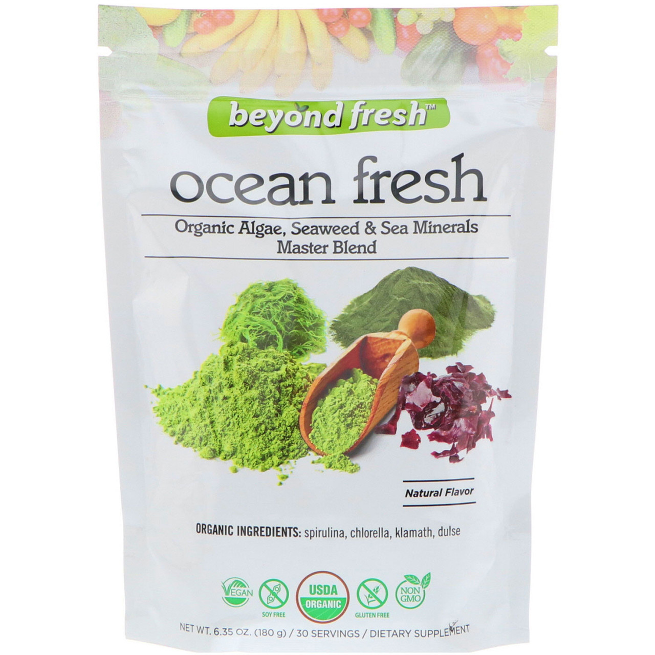 Beyond Fresh, Ocean Fresh, Organic Algae, Seaweed & Sea Minerals Master Blend, Natural Flavor, 6.35 oz (180 g)