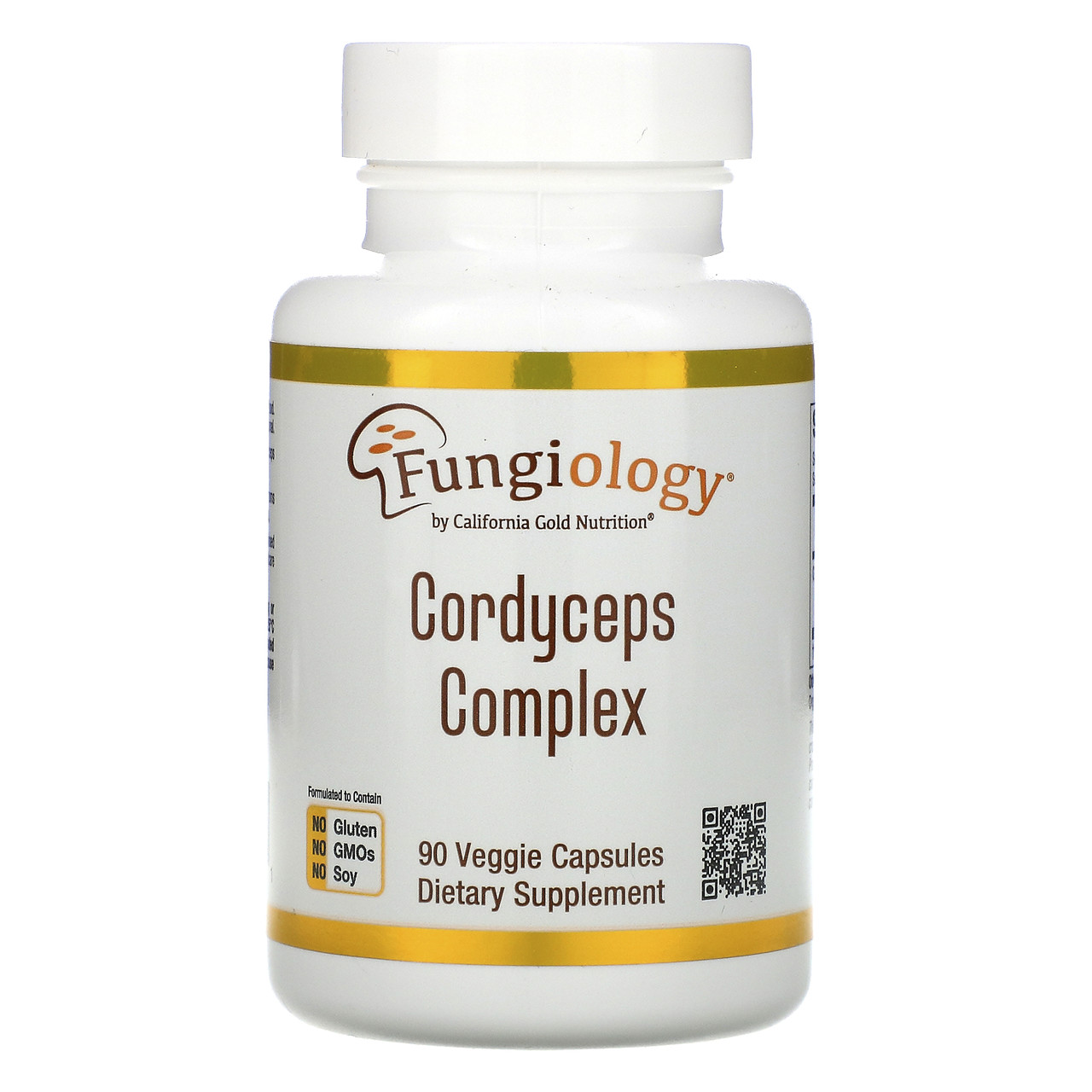 California Gold Nutrition, Fungiology, Комплекс з кордицепс, 90 рослинних капсул