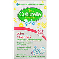 Culturelle, Probiotics, Baby, Calm + Comfort, Probiotic + Chamomile Drops, 0-12 Months, .29 fl oz (8.5 ml)