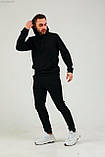 Чоловічий чорний спортивний костюм базовий Туреччина, фото 7