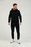 Чоловічий чорний спортивний костюм базовий Туреччина, фото 2