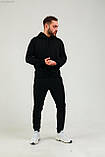 Чоловічий чорний спортивний костюм базовий Туреччина, фото 3