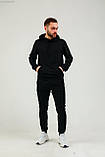 Чоловічий чорний спортивний костюм базовий Туреччина, фото 6