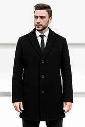 Пальто довге чоловіче чорне Classica