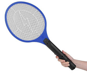 Електрична мухобійка акумоляторнная Rechargeable Mosquito-hitting Swatter Синя