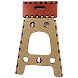 Табурет розкладний Planet 45 см коричнево-бежевий, фото 2