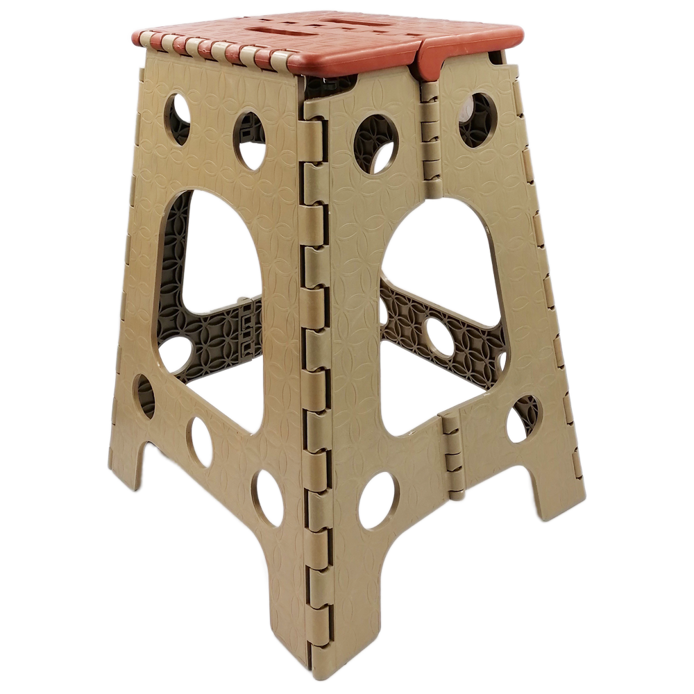 Табурет розкладний Planet 45 см коричнево-бежевий, фото 1