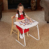 Переносний складаний столик трансформер Table Mate 2 багатофункціональний приліжковий маленький, фото 7