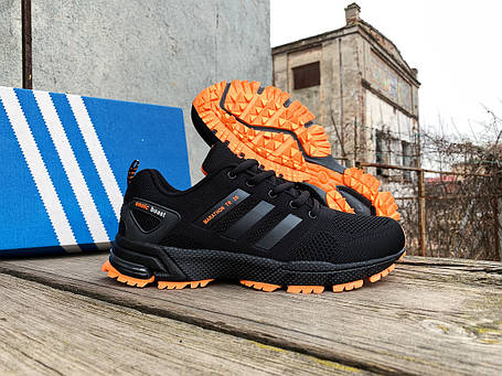Чоловічі кросівки Adidas Marathon TR 26 Back/Orange (41-46) чорні з помаранчевим, фото 1